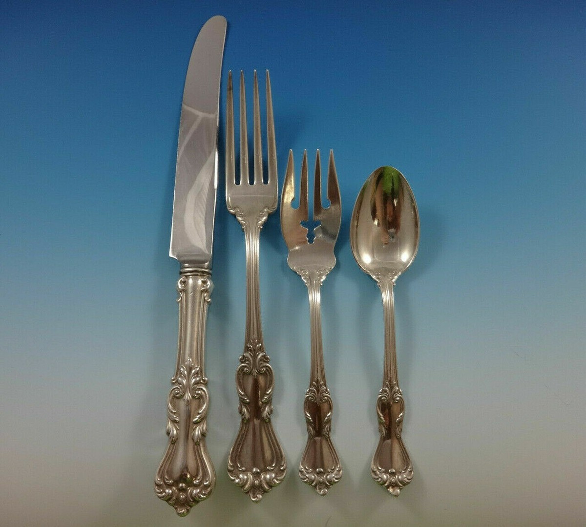 Marlborough By Reed and Barton Sterling Silver Dinner Size Place Setting(s)  4pc