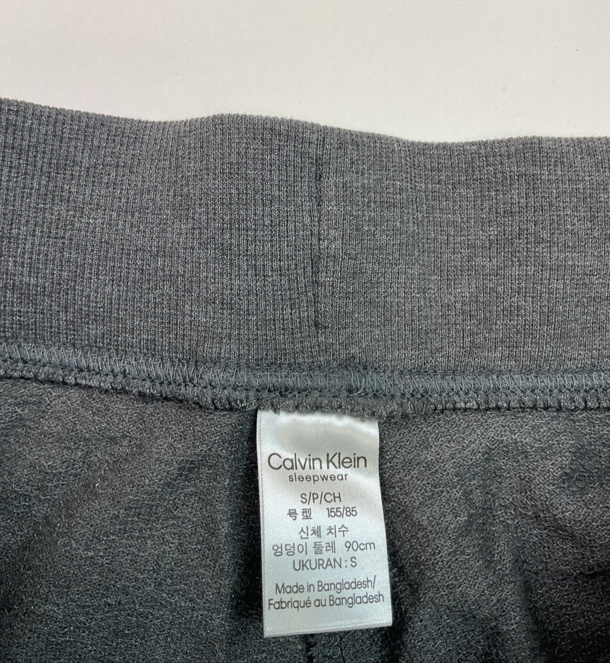 Calvin Klein Ladies 2 Pack French Terry Jogger Sleepwear Pants, Blk & Gray Small thumbnail 5