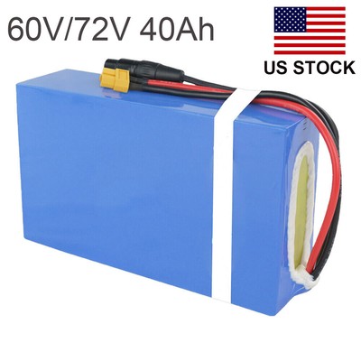 72V/60V 40Ah Ebike Electric Bike Lithium-ion Pack Battery for 0~5600W Motor