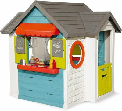 Smoby Chef House Playhouse – Tall Outdoor Indoor Pretend Play Café  (760 3032168104037 UK