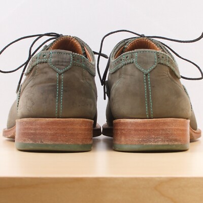 John Fluevog’s Brandenburg the Gateways Oxford in Moss Green. Lightly worn John Fluevog Brandenburg Light Classic Capped Toe Brogue  main image 2