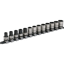 Image of Sealey 13 Piece Black Series 1/2" Drive Lock On Hexagon Socket Set