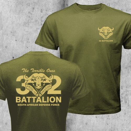 Buffalo 32 Battalion South African Defense Force Army Military T-Shirt - Bild 13 von 17