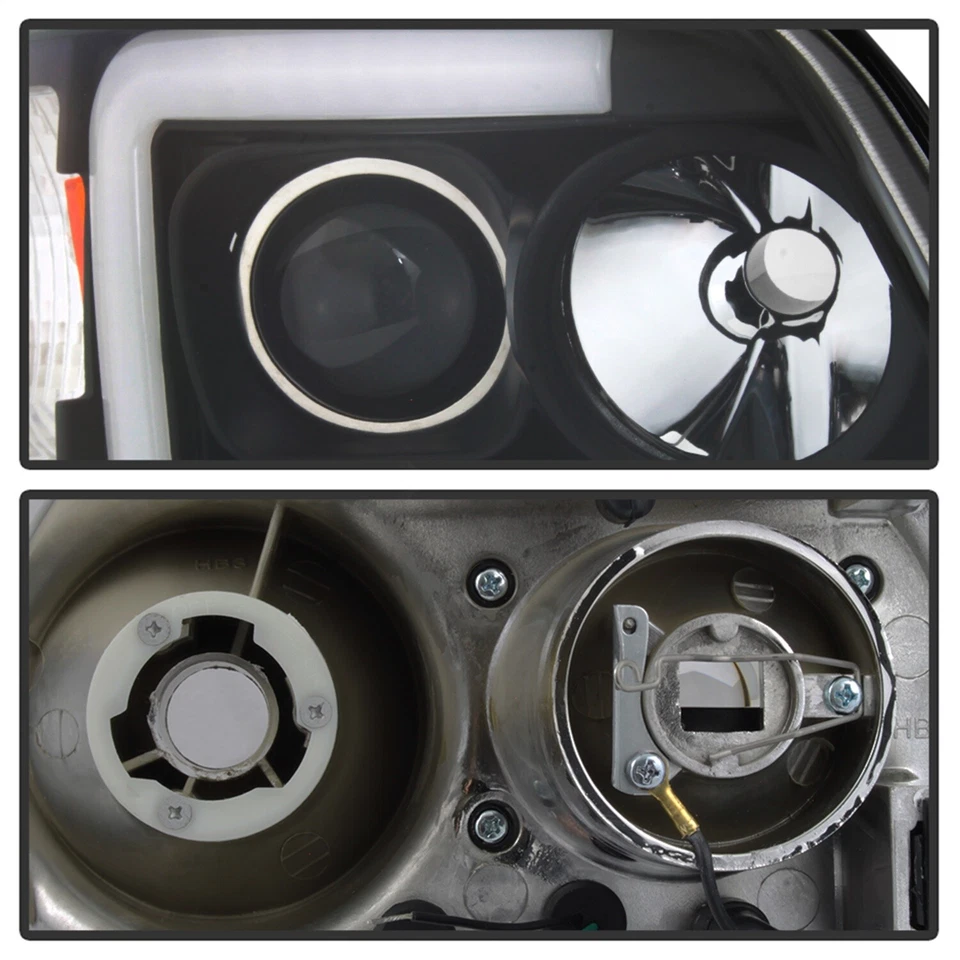 Spyder Auto Black Light Bar Projector Headlights 97-03 Ford F150 5084538 — 第 3/4 张图片