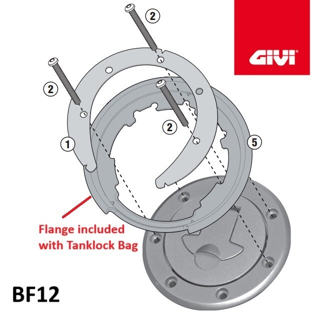 Givi BF12 Kappa BF12K Tanklock Bag Flange Fitting Ring KTM Duke 125 200 390
