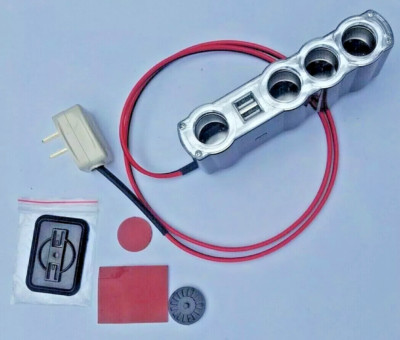 2 Pin Clipsal Flachstecker 4 Zigarettenanzünder 2 USB Port 1m Wohnwagen Wohnmobil