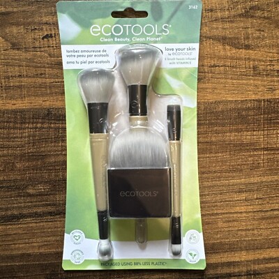 EcoTools 6 Vitamin C Infused Makeup Brush Heads Gift Set Vegan #3162
