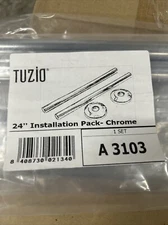 ICO Bath Tuzio A3103 24" Installation Pack for Hydronic Towel Warmers, Chrome