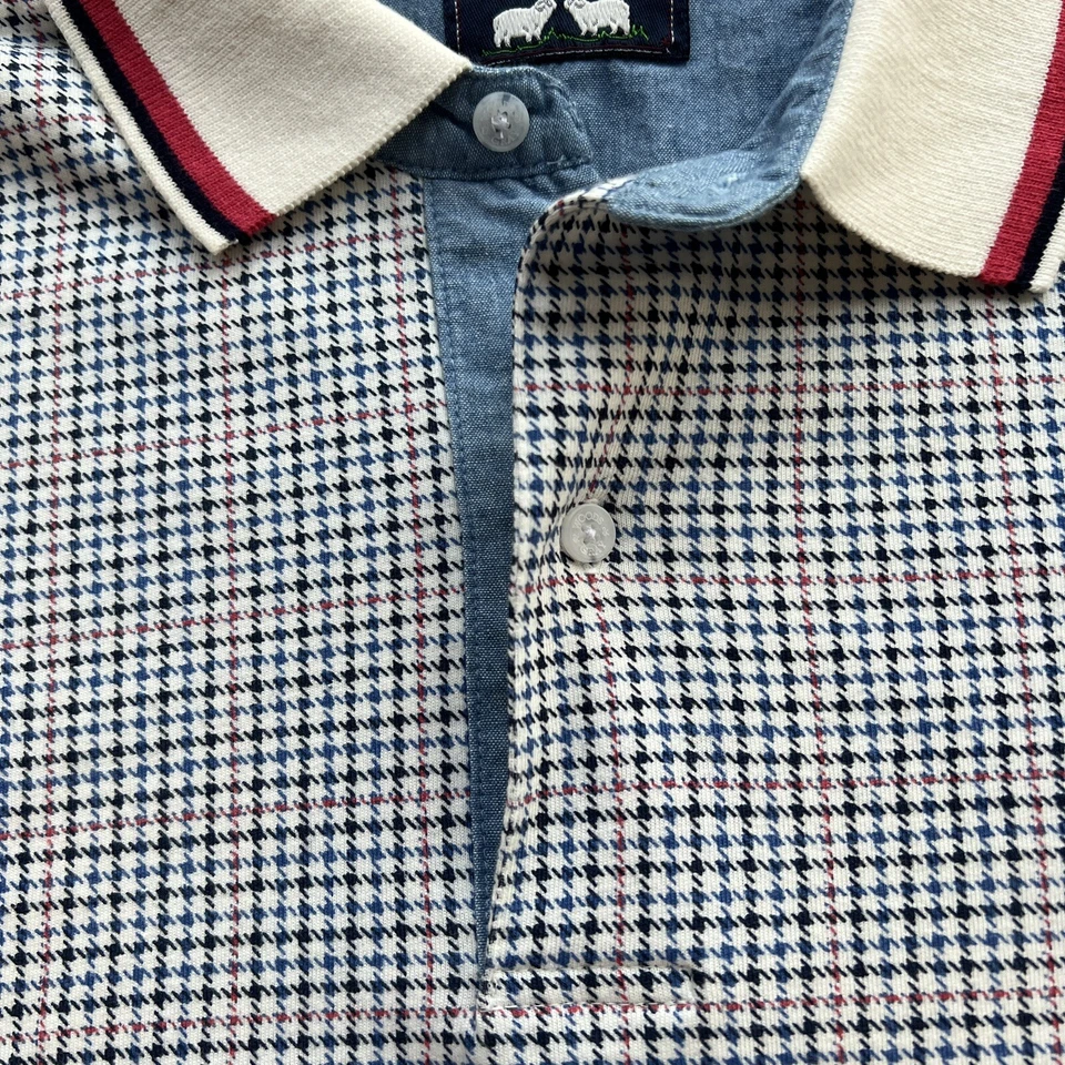 Дерево и серая рубашка мужская большая белая красная синяя геометрическая поло регби повседневная подготовка - Изображение 4 из 4