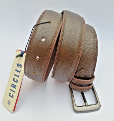 Custom Hand Made Genuine Bull's Hide Full Grain Leather with Metal Pin Buckle