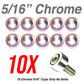 Hex Bolts Allen Bolts 1/4" or 5/16" or 3/8"Cup Washers  10Pc Engine Dress Up