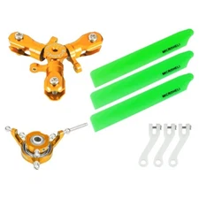 Microheli CNC Triple Green Plastic Blades Conversion set (GOLD) - GOOSKY S1