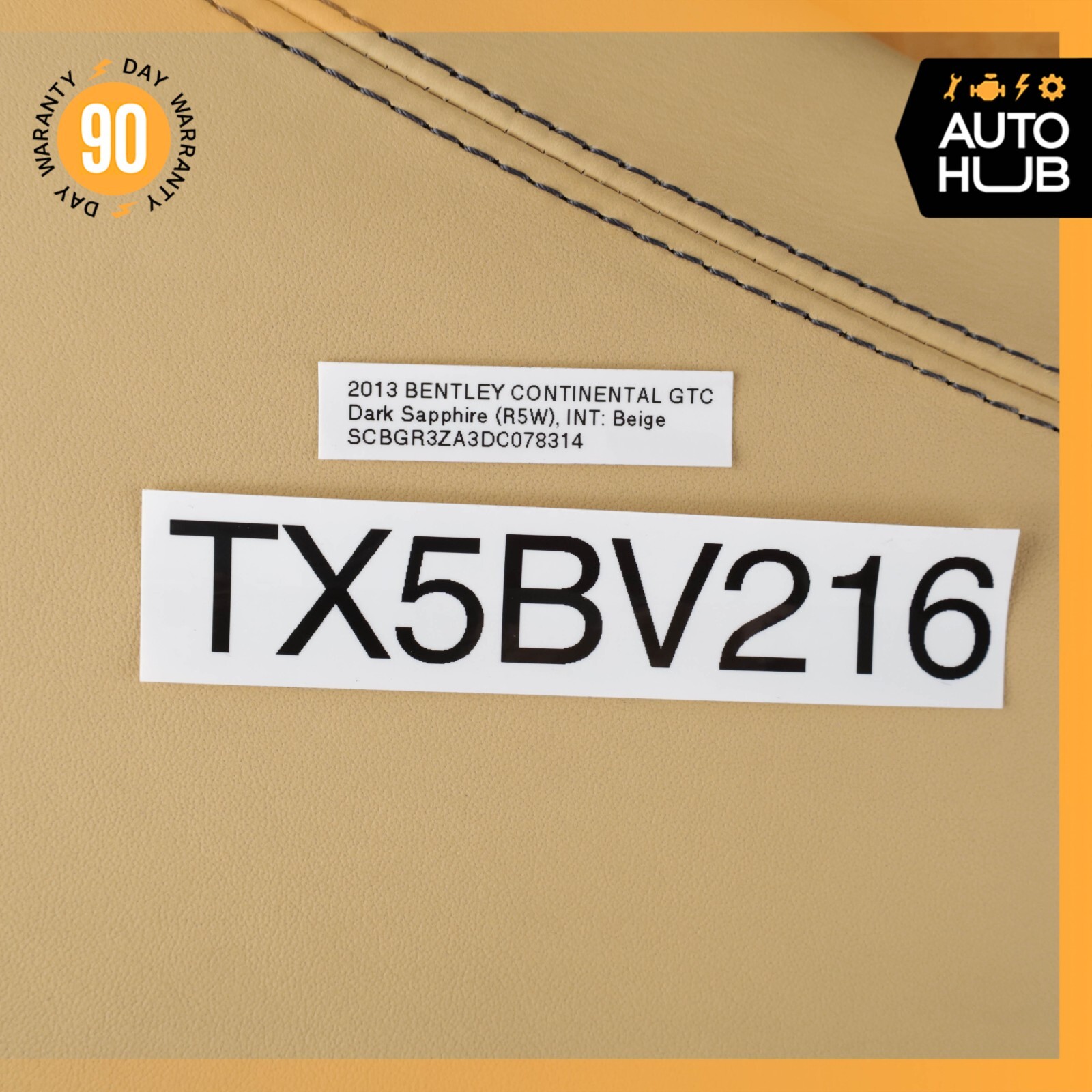 12-15 Bentley Continental GTC Convertible Left Side Interior Door Panel OEM 71k