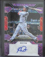 2017 Panini Prizm Pink Prizm Autograph #AP-AB Andrew Benintendi No 19 of 35