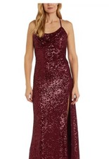 Maxi Sequin Prom Dress Elegant Formal Gown with Slit