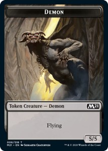 Demon Token x4 - Magic Core Set 2021 - NM-Mint, English - Magic Core Set 2021