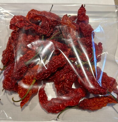 Dried Super Hot Ghost Peppers Etc.  Home Grown