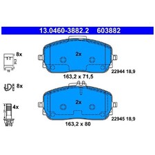 Satz Bremsbeläge Bremsklötze vorne für Mercedes GLB X247 GLE V167 | 444440