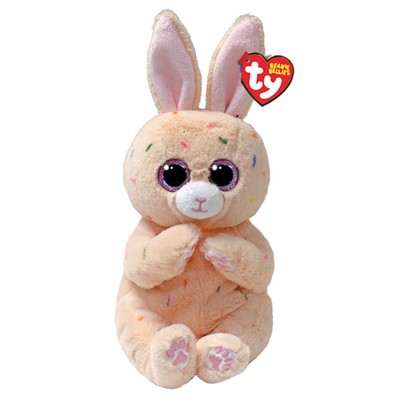 TY Beanie Baby (Beanie Bellies) - PEACHES the Easter Bunny Rabbit (6 inch) MWMTs