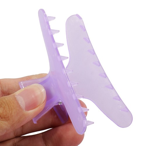 12 Pieces Plastic Hair Claw Clips Butterfly Hairdresser Clamp fit for Salon H - Picture 2 of 7