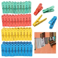 40 X Clothespins Multi Color Plastic Clothes Pegs Laundry Clips Pins