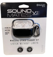 TZUMI Soundmates V2 5.0 Wireless Stereo Earbuds w/Wireless Charging Case - New 