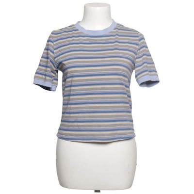 Dazy, T-shirt, Größe: M, Blau/Beige/Grau, Baumwolle/Elasthan, Streifen #oAE