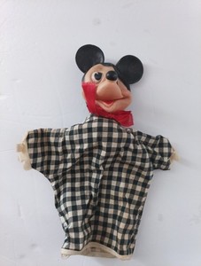 Antique Mickey Mouse Hand Puppet Marked WDP