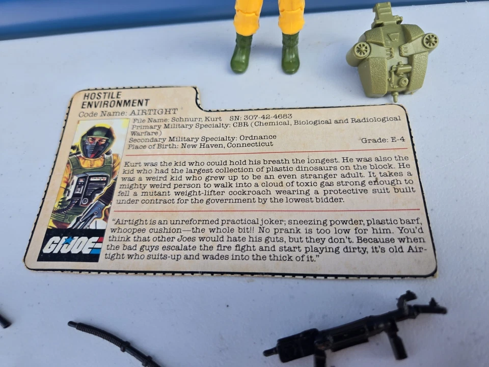 FIGURA DE acción suelta G.I JOE COBRA VINTAGE HASBRO 1985 3 3/4" HERMÉTICA COMPLETA Foto 2 de 4