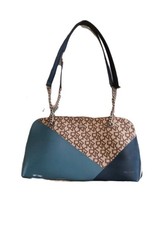 DKNY Bryant Park Satchel Shoulder Bag/Purse Blue/Tan
