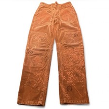 Pilcro Anthropologie Women's Copper Velvet Embroidered Floral Pants, 27