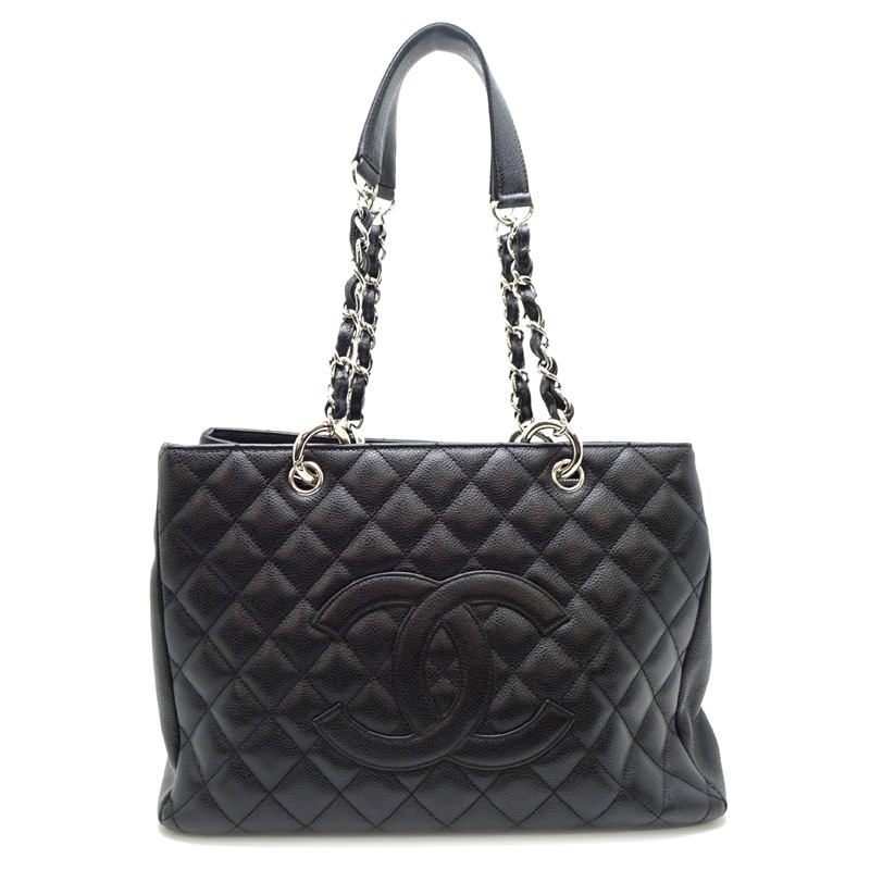 CHANEL GST A50995 Large Classic Tote Bag Black Caviar Leather 357415
