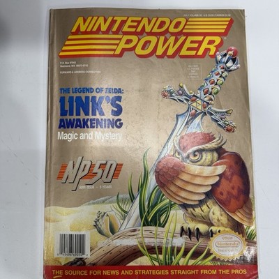 Nintendo Power Volume 50 Legend Zelda Link's July 1993 Poster & Tattoos & Cards