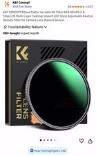 K F Concept 82mm Variable ND Adjustable Neutral Density Filter ND2-400 1-9 Stops