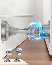 Magnetic Door Stop Stainless Steel Door Stopper 2 Pack No Drill Adhesive Mount