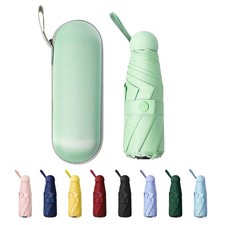 Mini Windproof Folding Travel Umbrella, Sun Rain Umbrellas, Compact Portabl...
