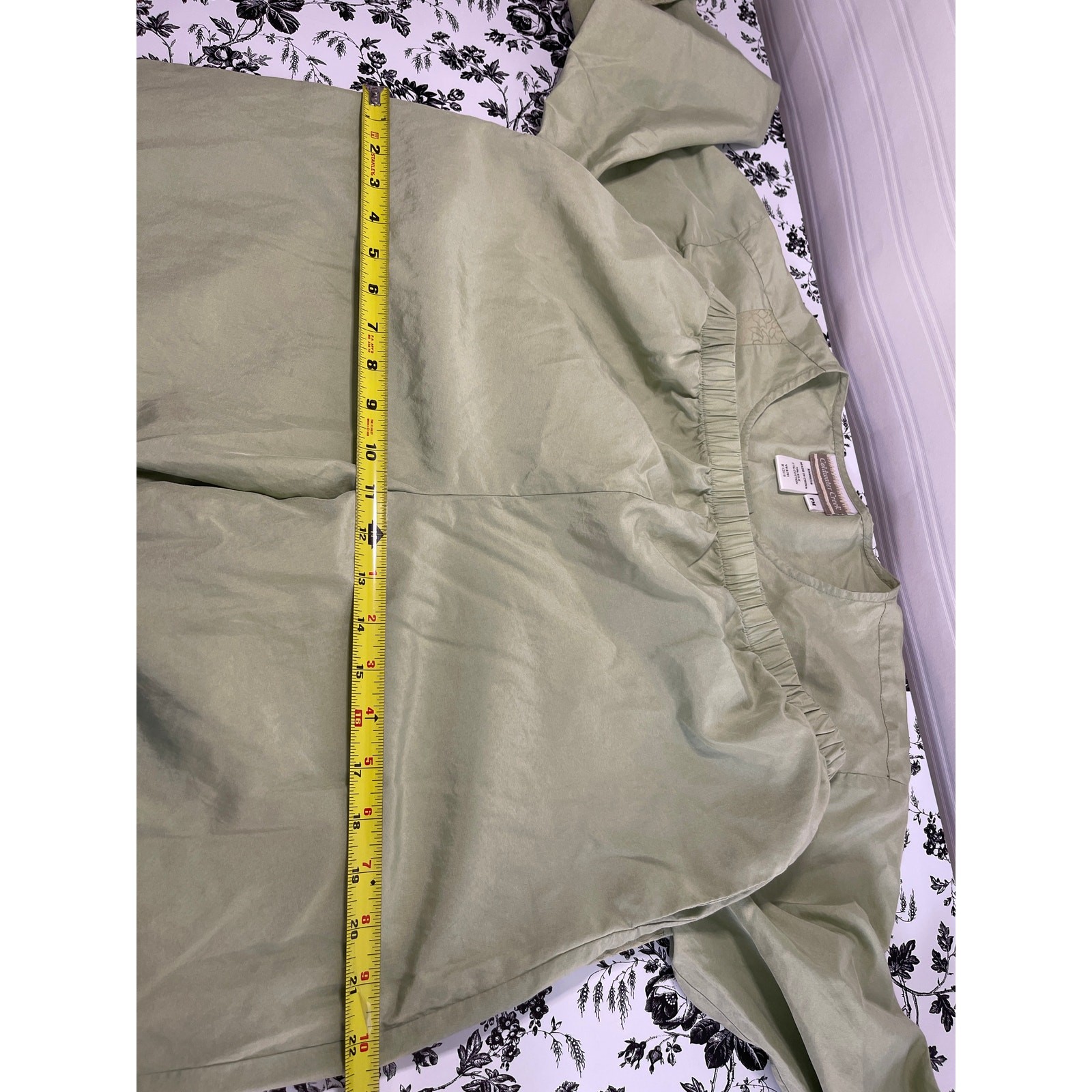 Coldwater Creek Silk Cotton Embroidered Pajama Se… - image 11