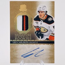 Leo Carlsson RPA /99 💎 2023-24 THE CUP Signature Materials Rookies SM-LC Ducks