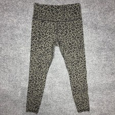Athleta Elation 7/8 Tight Olive Green Leopard Print Leggings 501019 Womens M
