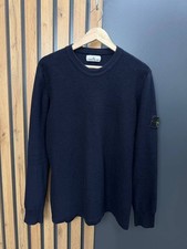 Stone Island Crewneck Wool Knit Sweater Navy Men  s