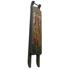 Rustic Wooden Angel Sled Wall Decor Folk Art