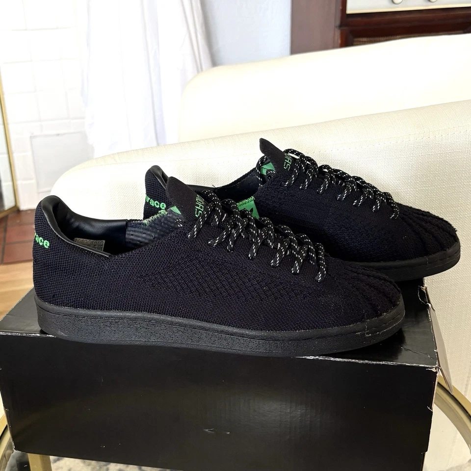 Adidas Pharrell Williams Superstar Prime Knit Black Green 9.5 Jellyfish LV - Image 3 of 4