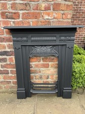 Flat2wall 1903 Stunning Victorian Antique Cast Iron Fire Fireplace #16