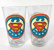 Wonder Woman / Superman Drinking Glass Tumbler DC Comics Zak SET OF TWO