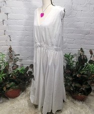 Torrid Dress Women 5X White Voile Cottagecore Midi Tie Sleeve Boho Flowy