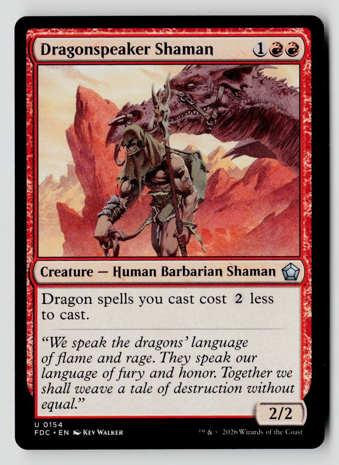 Dragonspeaker Shaman 154 Uncommon FDC MTG NM