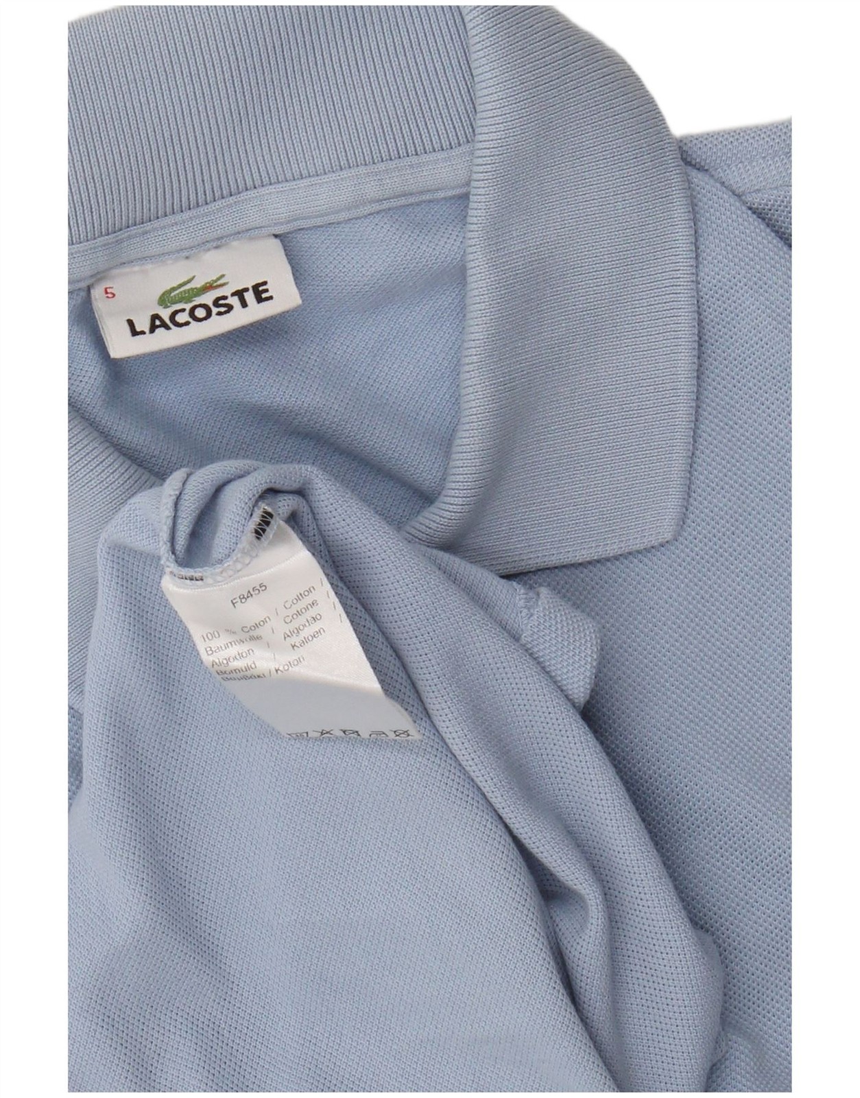 Lacoste Mens Polo Shirt Size 5 Large Blue Cotton BM19 thumbnail 3
