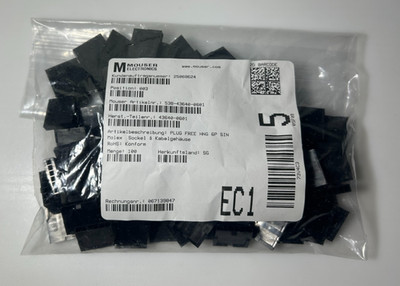 100x  MOLEX Micro-Fit 3.0, 43640-0601, (Mouser 538-43640-0601), 100er Paket