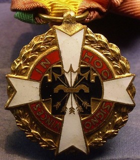 VENTENNIO MEDAGLIA SPAGNA / ITALIA OSPEDALE LEGIONARIO 1938 BRONZO e SMALTI