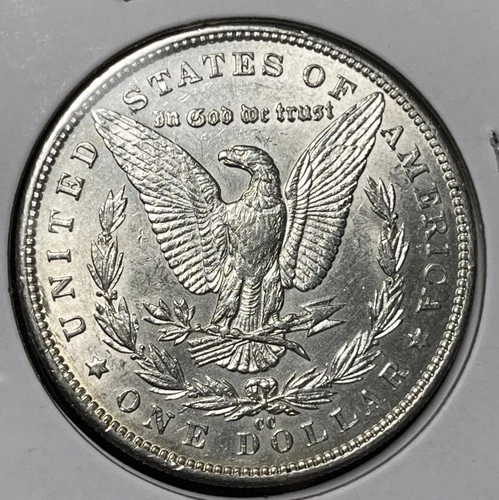 1891-CC MORGAN SILVER DOLLAR, AU DETAILS